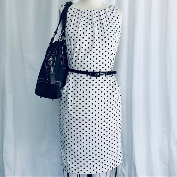 Lauren Ralph Lauren Dresses & Skirts - Lauren Ralph Lauren White/Black Polka Dot Dress 10